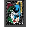 Batman Joker And Batman Face Collage Art Boy's Charcoal Heather T-shirt - 2 of 3