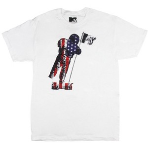 MTV Men's Music Television American USA Flag Astronaut Adult T-Shirt - 1 of 3