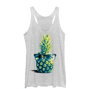 Women's Lost Gods Pineapple Sunglasses Racerback Tank Top - 1 of 4