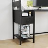 INFURNIC Desks Computer Desk with Storage Shelves and Reversible Design for Home Office and Study, Black, 48"*20"*45.3" - 3 of 4