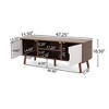 Chic Crate - Mid-Century Modern 3-Drawer Faux Wood Cabinet with Splayed Pine Legs - 4 of 4