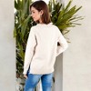 Anna-Kaci Women's Crew Neck Long Sleeve Knit Sweater with Contrast Trim and Ribbed Hem - 2 of 4