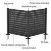 Kozyard 50" W x 48" H Outdoor Privacy Screens Aluminum Post Framed Flat Fence Panels Kit for AC Trash Can Storage - 4 of 4