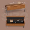 Whizmax Storage Ottoman Bench, Mid-Century Modern Entryway Bedroom Bench, Synthetic Leather with Stitching, Safety Hinges, Loads 680 Lb - 4 of 4