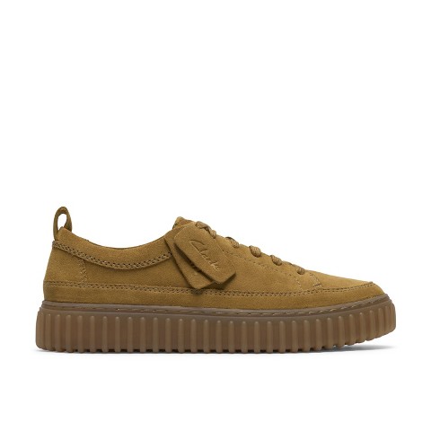 Clarks Mens Torhill Lace Ochre Suede Shoes 10.5 Medium