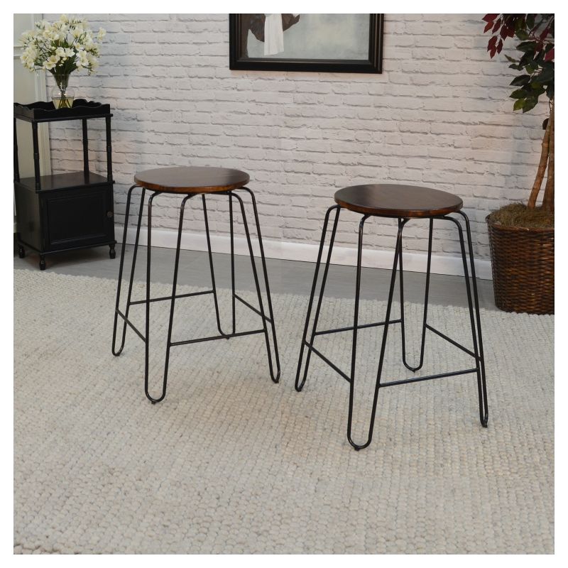 Set of 2 24" Winston Counter Height Barstools - Carolina Chair & Table, 3 of 4