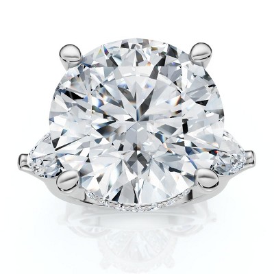 Pompeii3 11.75ct Diamond Marquise Accent Ring, 14k Gold or Platinum Lab Created