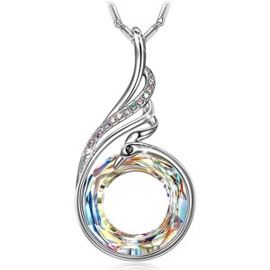 Rise From Ashes Phoenix Pendant Austrian Crystal Necklace Luck Gift Women - 1 of 4