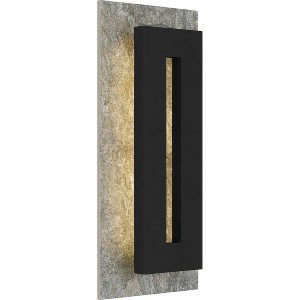Tate Integrated LED Earth Black Outdoor Wall Lantern - 1 of 4