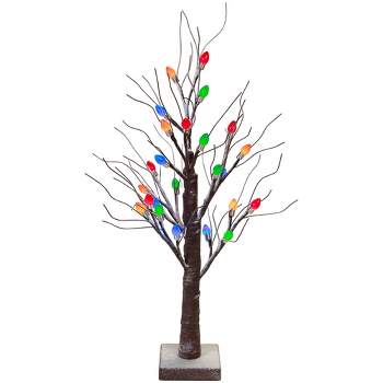 Northlight 2 FT LED Lighted Frosted Tabletop Christmas Tree - Multi-Color lights