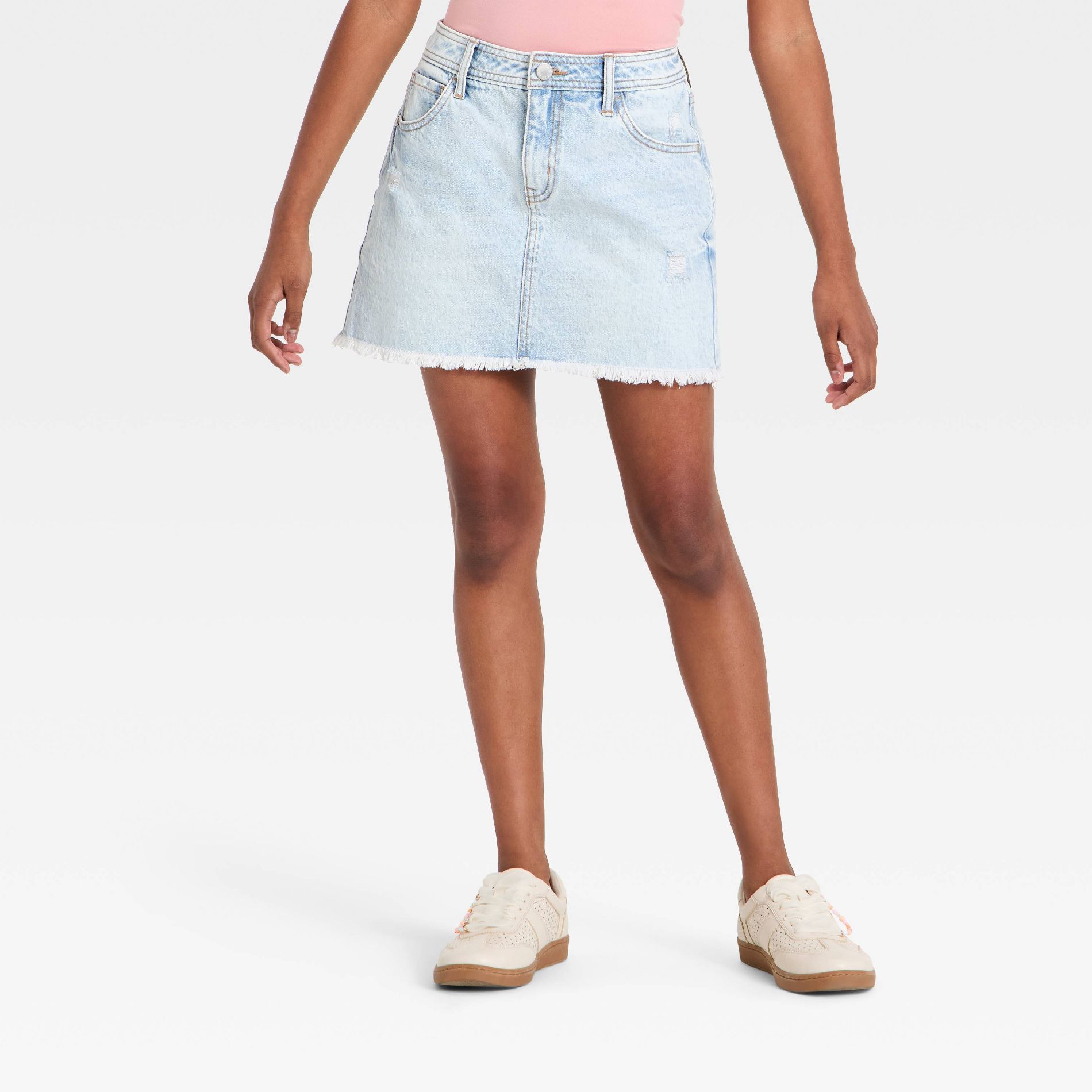 Girls' Mid-Rise Denim Skort - art class™