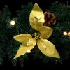 vidaXL Christmas Garland with LED Lights Green & Gold 8.9' PVC - 4 of 4