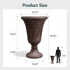 SEVOBAL 15.7" Planters Flower Pot 2-Pack Flower Pots with Award-Winning Design Indoor Outdoor Plants Green Plant Patio, Brown, 15.76"*15.76"*23.64" - 3 of 4
