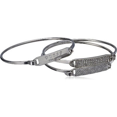 3 Piece Rose Gold Tone ID Tension Bangle Set for Women with Modern Design