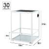 OiiBO Reptile Glass Terrarium, 18" x 18" x 24" Front Opening Terrarium with Double Hinge Door - 3 of 4