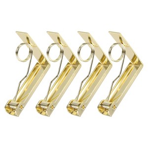Unique Bargains Stainless Steel Windproof Anti-Rust Tablecloth Clips 2.87" x 2.36" - 1 of 4
