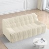 TiramisuBest 3-Seat Full-Sponge Corduroy Sofa, Modern Space-Saving Compression Design - Beige - 3 of 4