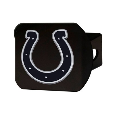 NFL Indianapolis Colts Chrome Metal Hitch Cover - Black