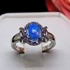 Cheyna Statement Ring Blue Fire Opal Purple CZ Ginger Lyne Collection - 2 of 4