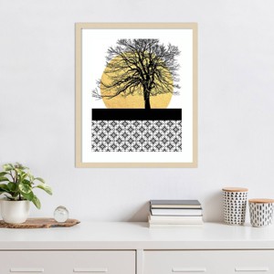 Amanti Art Yellow Moon Rising I by Regina Morre Wood Framed Wall Art Print - 1 of 4
