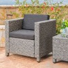 Okak Rattan Patio Club Chairs Upholstered Accent Chairs with Water Resistant Cushion,Outdoor Conversation Chairs for Backyard&Poolside - 3 of 4