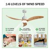 BestParts 52" Modern Wooden Ceiling Fan with White Motor - 6-Speed, Quiet Operation, Eco-Friendly Design - 3 of 4