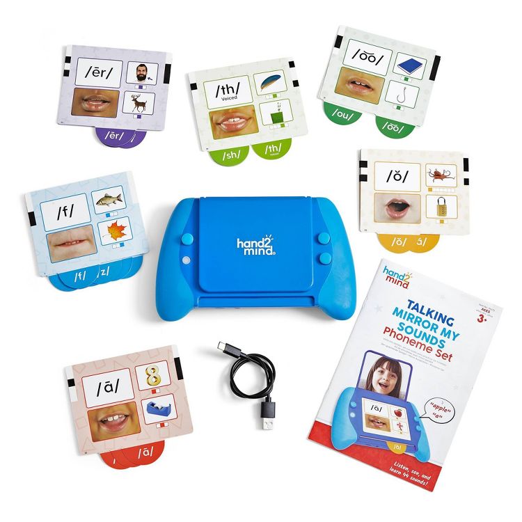 hand2mind Talking Mirror My Sounds Phoneme Set: Preschool Language Skills Plastic Teaching Charts & Props, 25 Pieces, 3 of 8