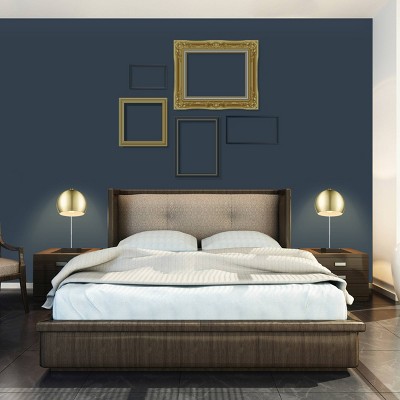 Matte Brass Plug-In Wall Sconce with Round Shade