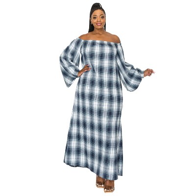 L I V D Women's Zoe Flannel Maxi Dress