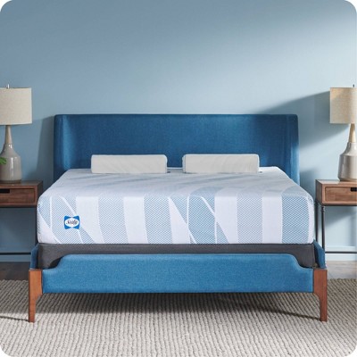 Full Size Blue and White Gel Memory Foam Mattress