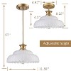 Claxy Vintage Frosted Glass Adjustable Kitchen Island Lighting Fixture over Kitchen Sink - 3 of 4