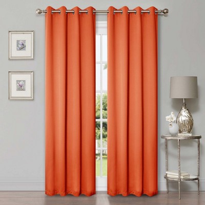 Classic Modern Solid Room Darkening Semi-Blackout Curtains, Grommets, Set of 2 by Blue Nile Mills