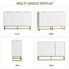 31.5" Sideboard Buffet Cabinet, Wood Entryway Coffee Bar Cabinet with Metal Legs, Credenza Console Table, Floor Cupboard Cabinet for Living Room - 3 of 4