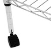 SEVOBAL Utility Storage Shelves Multi Layer Chrome Iron Shelf with Smooth Wheels for Home and Shop Organization, Chrome, 35.82"*14.17"*6.49" - 2 of 4