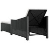 vidaXL Sun Lounger with Cream White Cushion Poly Rattan Black - 4 of 4