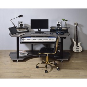 CAVINAS Home Office Desk 71" Morden Music Desk with 2 Desk Shelves, Keyboard Tray for Study and Work - 1 of 4