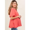 PinkBlush Coral Short Sleeve Maternity Top - 2 of 4