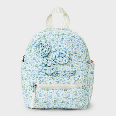 Girls' Quilted Floral with Rosettes Mini Backpack - art class™