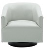 CAVINAS Swivel Accent Chair with Black Wooden Base and No-Sag Springs, Fabric Upholstered Lounge Chair for Living Room - 2 of 4