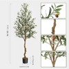 5FT-B Artificial Olive Tree for Home Decor Artificial Indoor, Tall Fake Olive Tree with Moss,with Realistic Trunks, Adjustable Branch and Fruits - 2 of 4