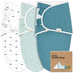 3pk Soothe Baby Swaddle 0-6 Months, Organic Baby Swaddle Sleep Sacks, Newborn, Infant Swaddle Sack - 1 of 4