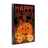 Stupell Industries Happy Halloween Floral Pumpkin Framed Giclee Art - 2 of 4