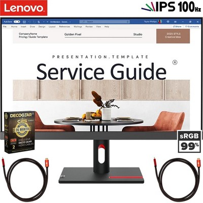 Lenovo 23.8" ThinkVision FHD IPS WLED Monitor + 26 Months Protection Pack Bundle