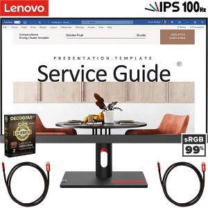 Lenovo 23.8" ThinkVision FHD IPS WLED Monitor + 26 Months Protection Pack Bundle - 1 of 4