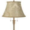 360 Lighting Dyna 58"H Antique Brass and Ivory Brocade Shade 2-Light Floor Lamp - 2 of 4
