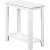 HomeStock Compact Chairside End Table with Woodgrain Finish and Bottom Shelf for Convenient Storage and Display Space - 2 of 4