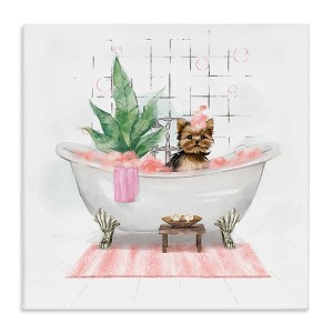 Stupell Industries Chic Yorkie Dog in Bubble Bath, 30" x 30" - 1 of 4