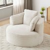 Aukfa 49" Oversized Accent Corduroy Lounge Chair with Memory Foam , No Assembly Required, for Living Room & Bedroom - 2 of 4