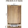 Acacia Serving Tray with Metal Handles, 17 in Wood Serving Tray for Coffee Bar, Serving Tray Toiletry Platter, Storage Tray for Kitchen Bedroom - 3 of 4