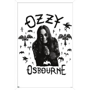 Trends International Ozzy Osbourne - Raven, Bat and Crosses Framed Wall Poster Prints - 1 of 4